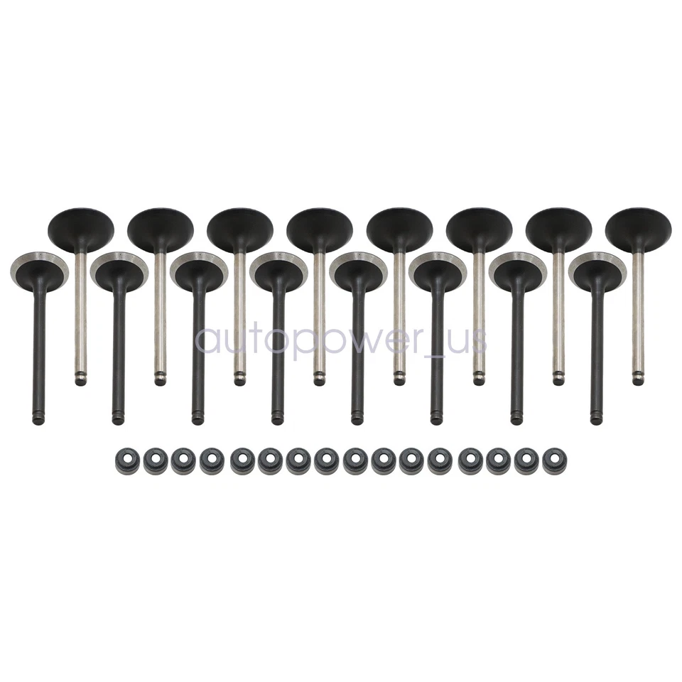 Válvulas de escape de admisión con sellos Fit 98-05 Toyota Corolla MR2 Celica GT 1.8 1ZZFE Foto 3 de 4