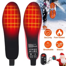Unisex Heated Insoles Electric Foot Warmer Adjustable Temperature Rechargeable