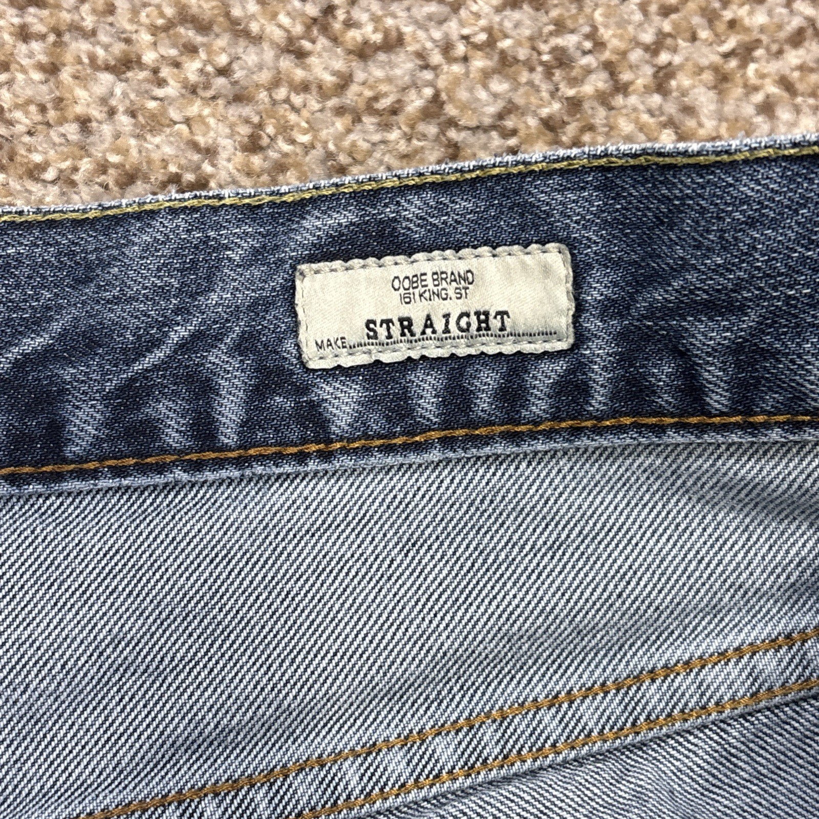 Oobe Brand Classic Denim Jeans Straight Button Fly Men's 38x30 Fits 36 X 30 - View 5