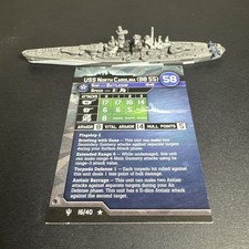 Axis Allies War at Sea FLANK SPEED USS North Carolina BB 55 16/40 with card