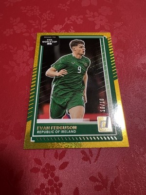 2025-2026 Panini Donruss FIFA World Cup Evan Ferguson #174 Gold 10/10 Ireland