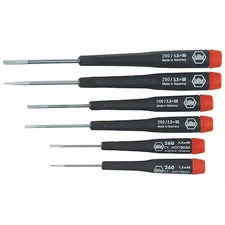 Wiha 26090 Precision Screwdriver Set, Slotted, 6 Pcs