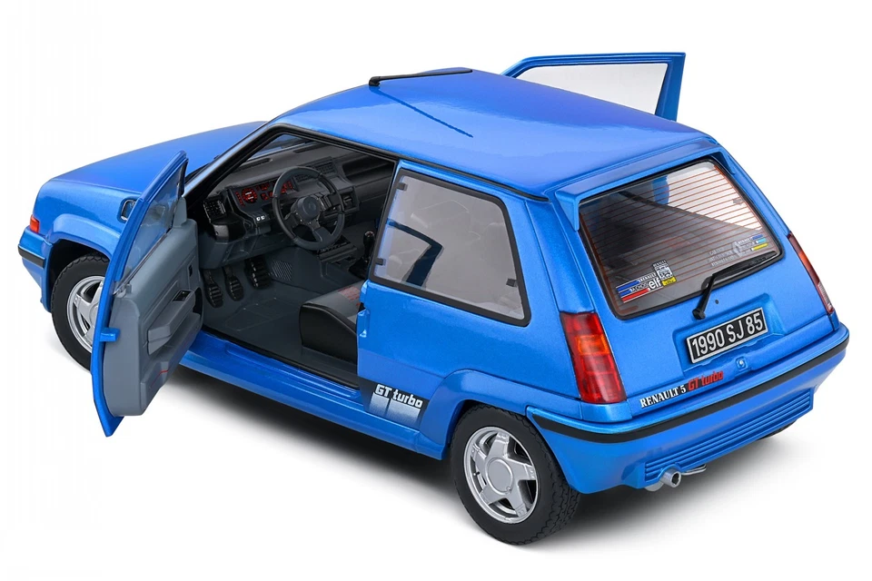 Renault 5 R5 GT Turbo MK2 1989 Lumiere Blue diecast model car S1810003 Solido 1: - Image 2 of 4