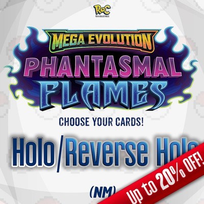 Phantasmal Flames (Holo/Reverse Holo) pick your card! Complete your set!