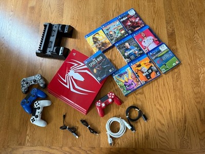 Sony PlayStation 4 Pro Spider-Man 1TB Limited Edition Console HUGE BUNDLE