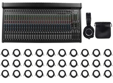 New Mackie 3204VLZ4 32-ch. 4-Bus FX Mixer w/USB Headphones 30 Cables 3204-VLZ4