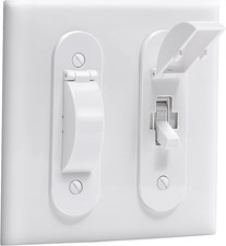 Child Proof Wall Switch Guard - Toggle Style Light Switch Cover, 1 Pack, White