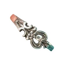 Vintage Sterling Silver Floral Filigree Scroll Band Ring Size 4.5 1.15g