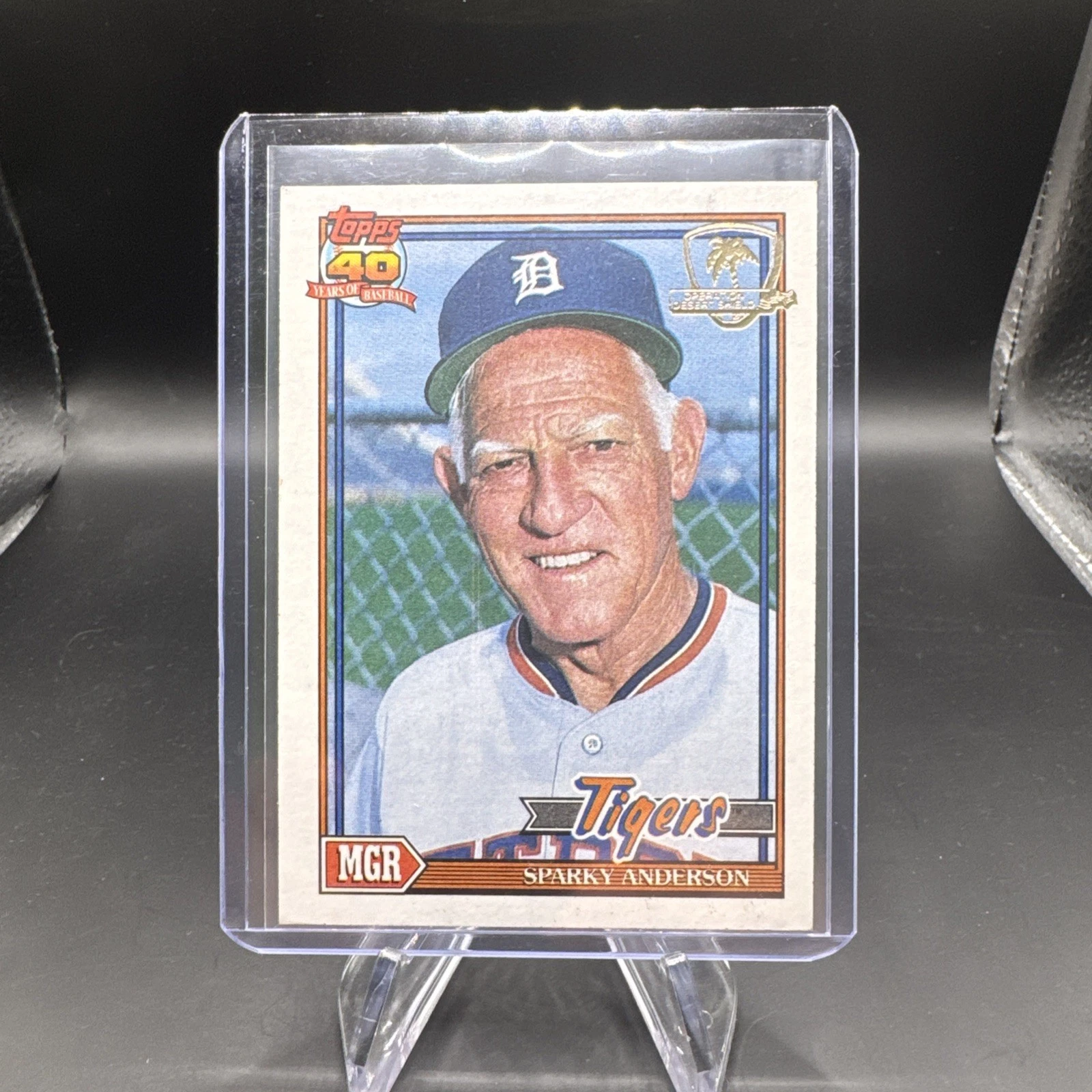 1991 Topps Desert Shield SPARKY ANDERSON Detroit Tigers HOF #519