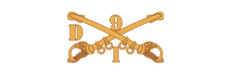 4" us military 1D-9 cavalry gold bumper sticker decal usa made