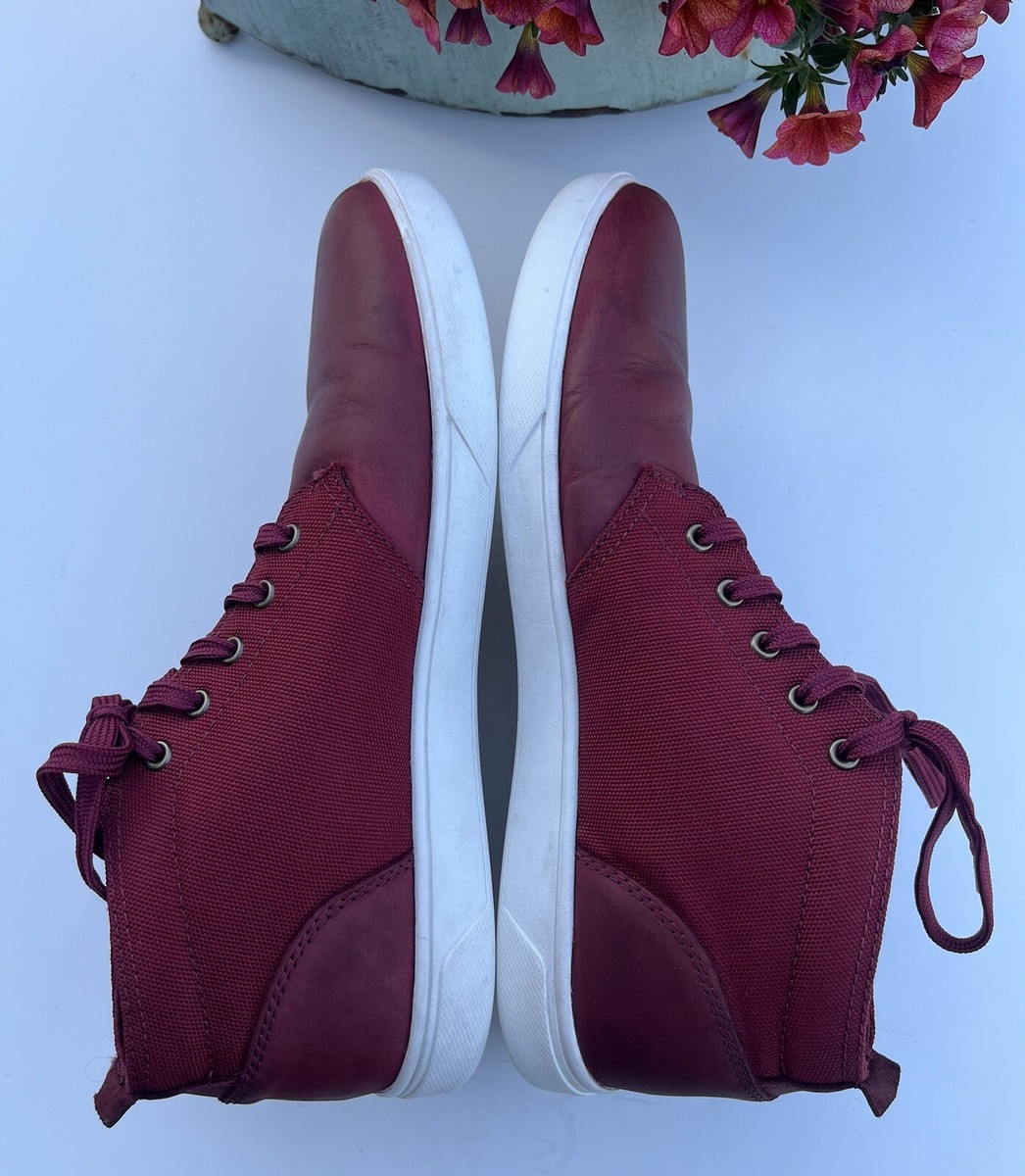 Timberland Mens Groveton Chukka Boots Burgundy Leather  display picture 1