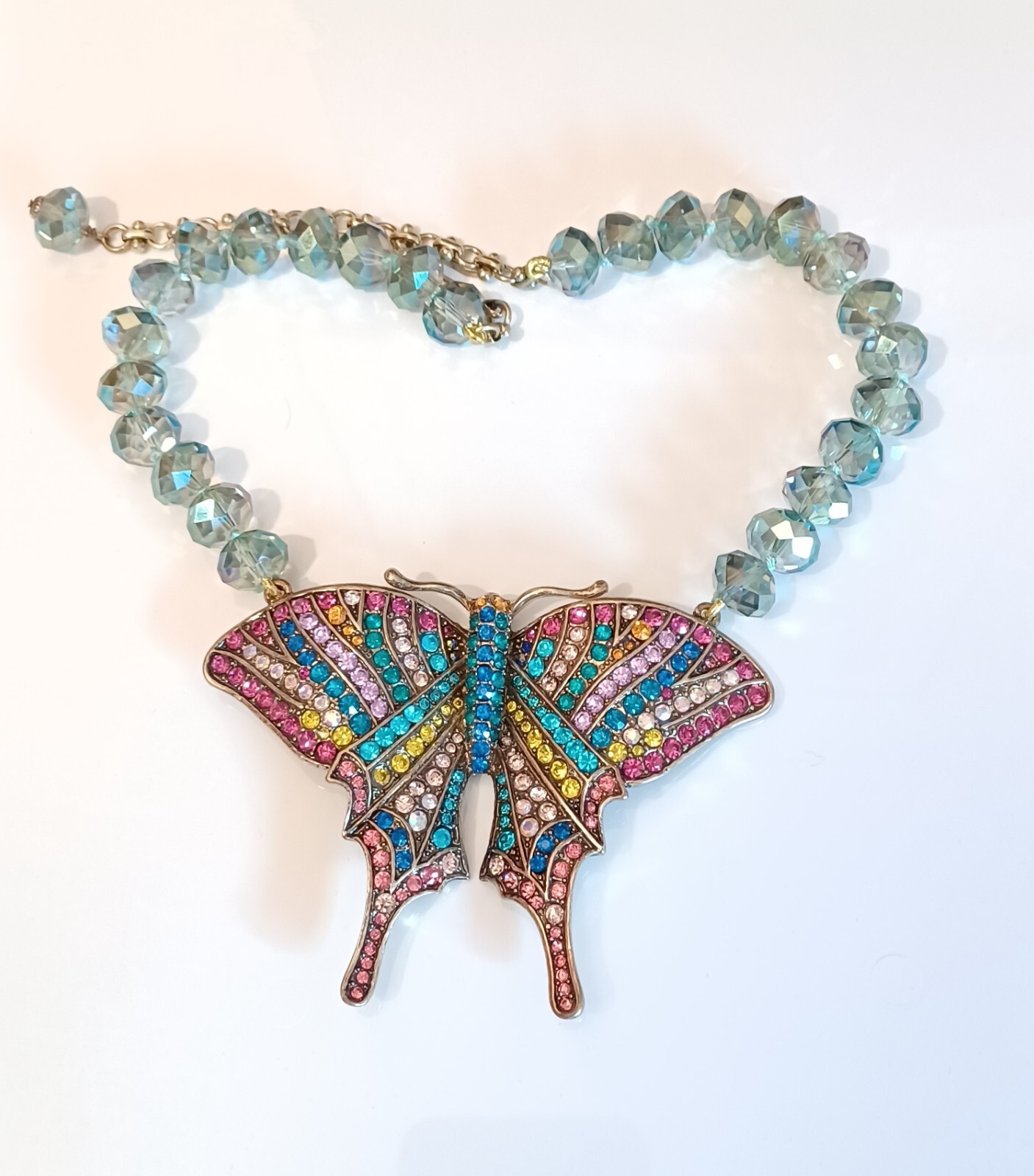 Collier Papillon strass multicolores Heidi Daus pour vos soirées - 4