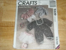 🌻 McCALL'S #5339 - CUTE 14" - 20" - 25" RABBIT WARDROBE - CLOTHING PATTERN  FF