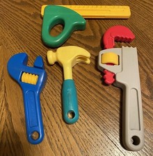Little Tikes Vintage Tool Lot of 4 Hammer Pliers Wrench USED