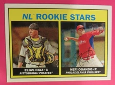 2016 Topps Heritage "Rookie Stars" ELIAS DIAZ - Pirates & NEFI OGANDO - Phillies