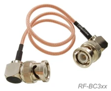 BNC Right-Angle Male to BNC Right-Angle Male 50-Ohm RG316 Coax Low Loss RF Cable