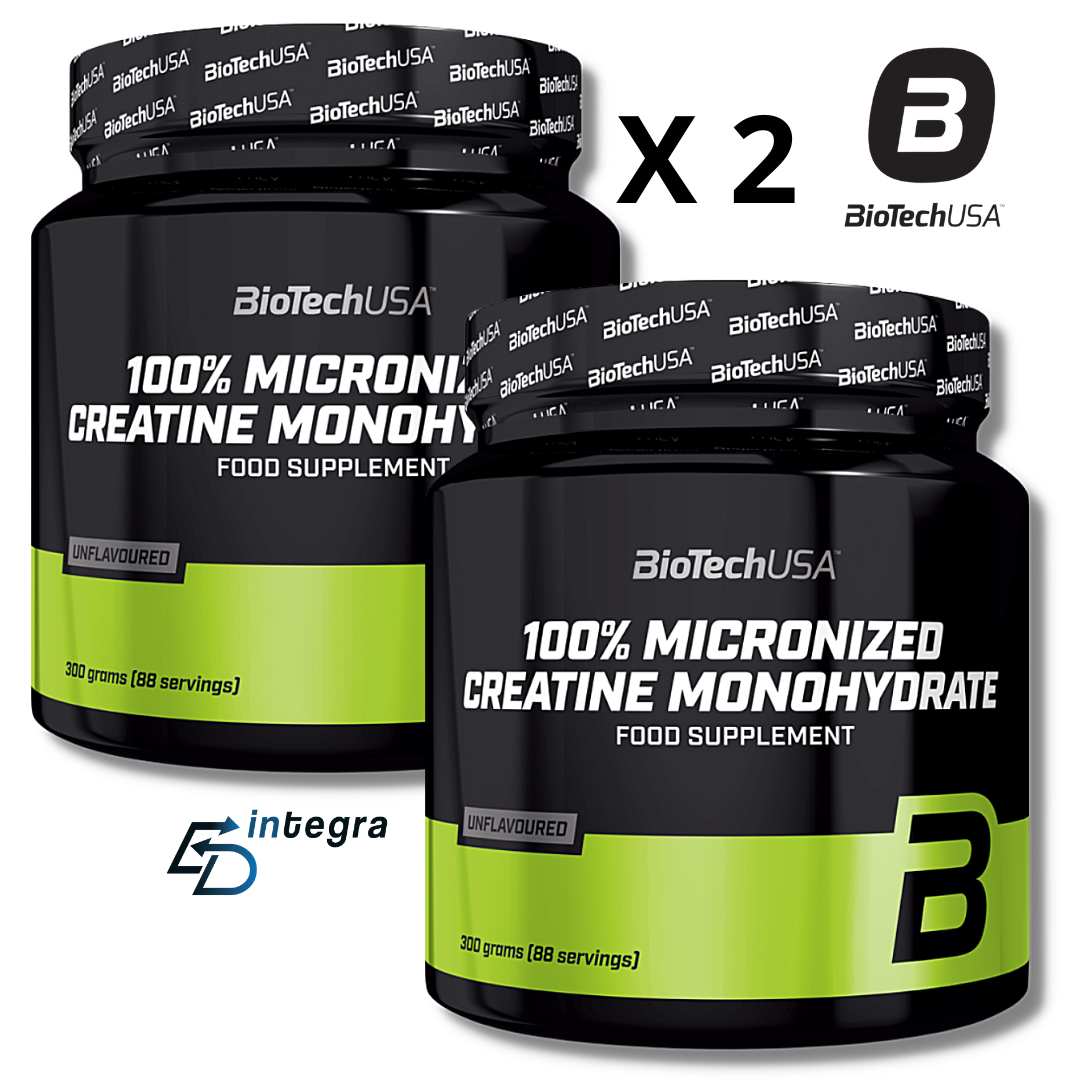 BIOTECH USA 100% Creatine Monohydrate  300g x 2 = 600g