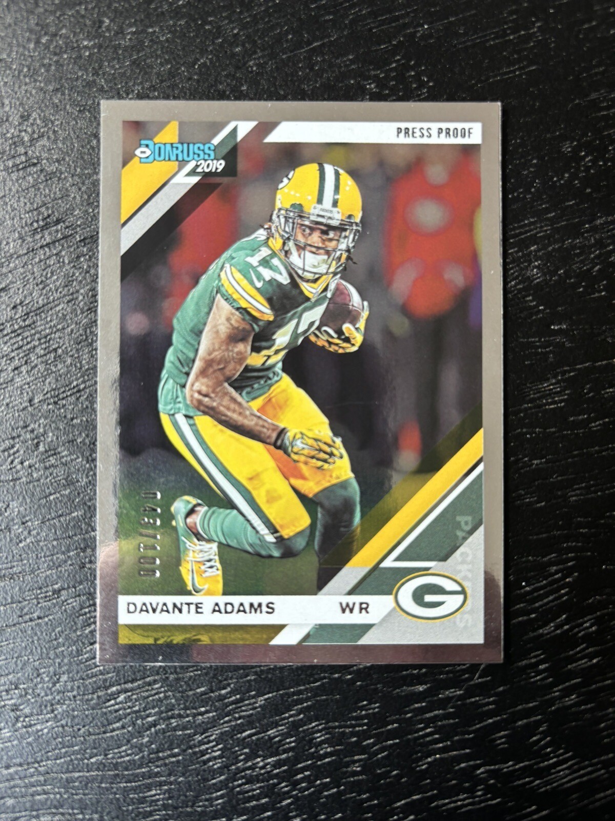 2019 DAVANTE ADAMS #101 DONRUSS SILVER PRESS PROOF /100 PACKERS