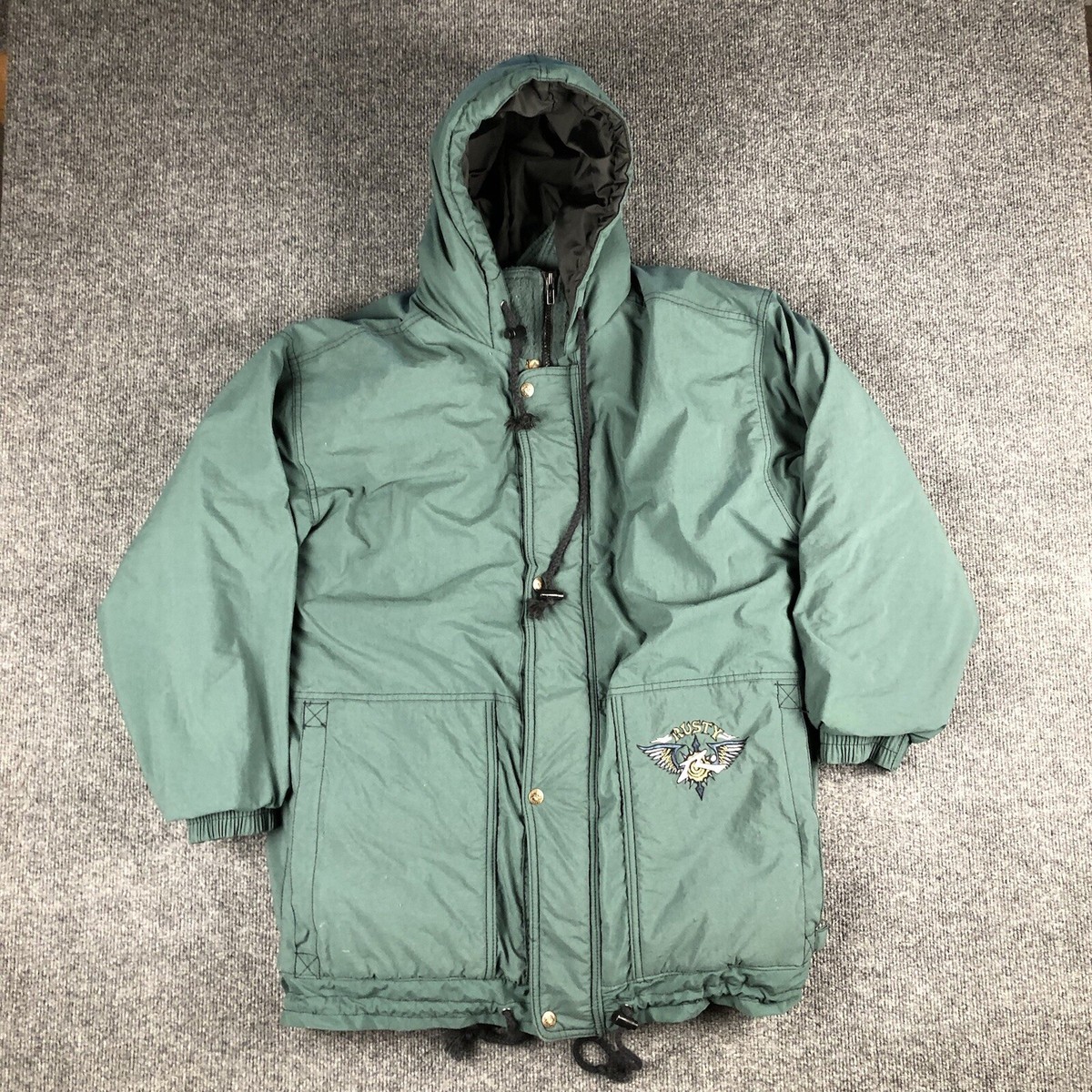 Vintage Rusty Jacket Size Small/Med Surf 90s Y2K Parka Insulated