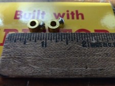 PAIR BRASS COLLARS HUDSON LOCOMOTIVE A.C. GILBERT ERECTOR SET W/SCREWS "EB"