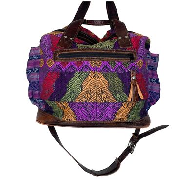 Nena & Co. Day Bag huipil and leather convertible crossbody  display picture 1