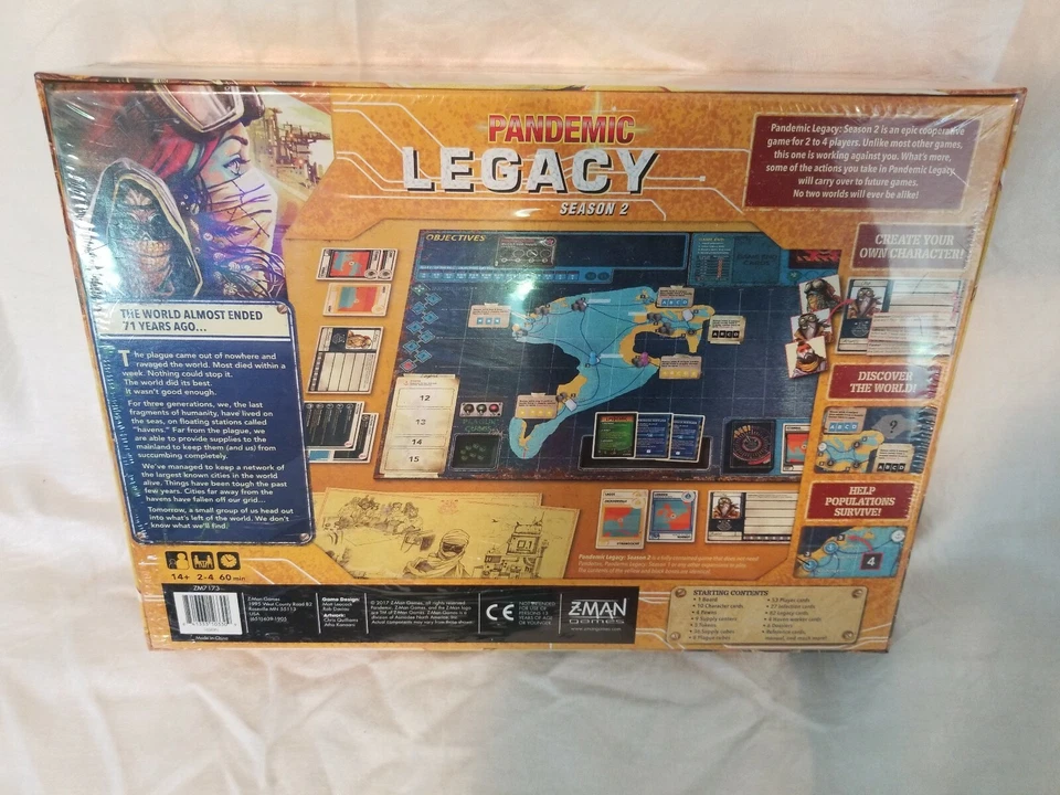 Fantasy Flight Games Pandemic: Legacy Temporada 2 Edición Amarilla Juegos de Mesa SELLADOS Foto 2 de 4