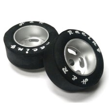 H R Racing HR1301 27 x 12mm Rubber Tire w/ Wheel 1/8 Axle 2 1:24 Slot Car