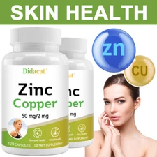 Zinc Copper 50mg/2mg Capsules Supports Immunity and Skin Health