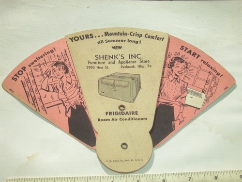 Shenk's inc. Furniture & Appliance Store Pennbrook Harrisburg, Pa. Hand Fan