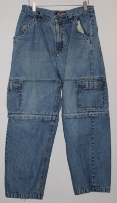 Vintage Y2K Brittania Jeans Denim Blue Jeans Men's 34x29 Zip-Away Mom Pants