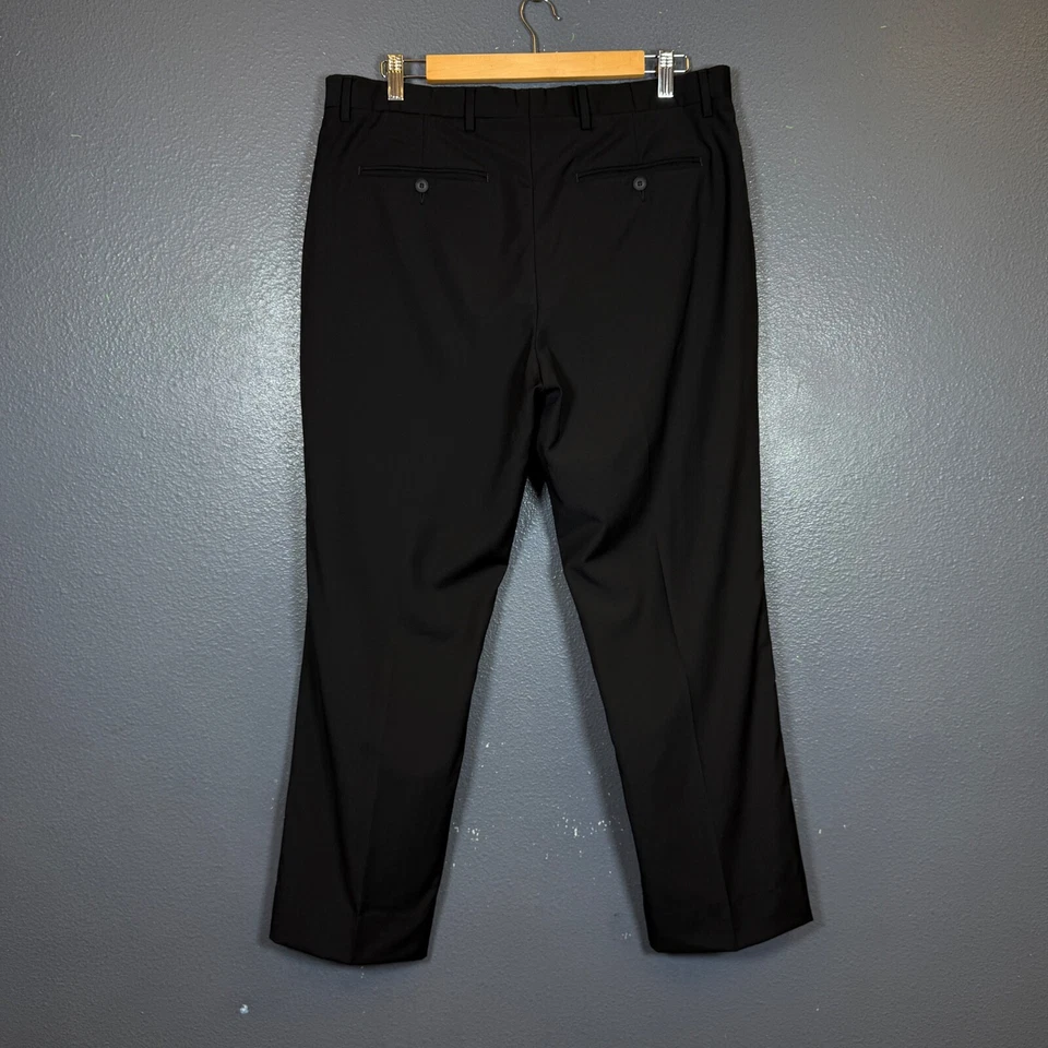 Burberry London eu50 (36 x 30) мужской черный костюм брюки повседневный панталон 100% шерсти - Изображение 4 из 4