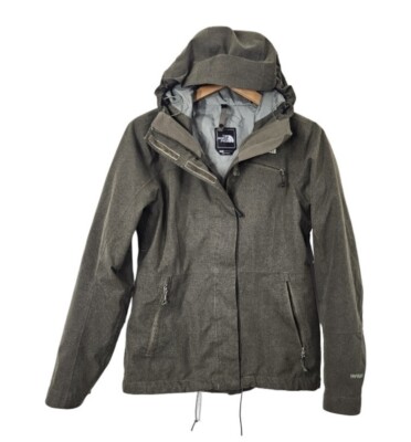 The North Face S/M Women’s Rain Jacket HyVent Olive Green Winter Coat Size  Small