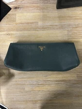Prada East West Clutch Saffiano Lux Smeraldo, Near Perfect Condition