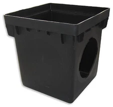 NDS 1200 Double Catch Basin with 2 Openings, Black, 12 x 12 In. - Quantity 1