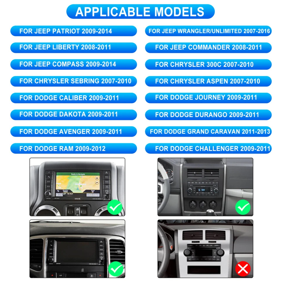 10.1" Android 13 Autoradio GPS Navi RDS Für Dodge Nitro RAM Jeep Grand Cherokee - Bild 4 von 4