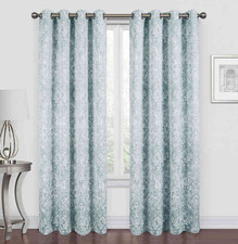 Piazza 95-Inch Grommet Room Darkening Window Curtain Panel in Spa