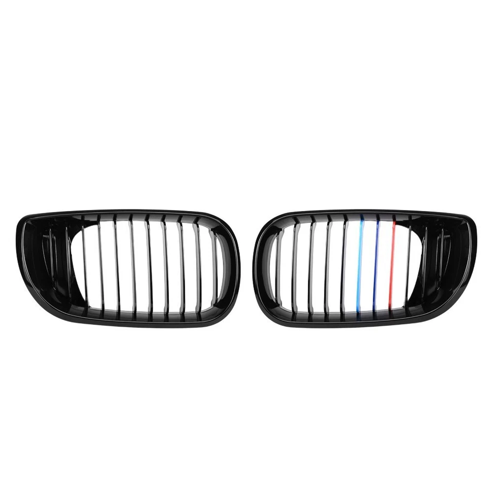 FRONT KIDNEY GRILL Gloss Black M-Color for BMW E46 4DR 320i 325i 330i 2002-2005 Foto 3 de 4