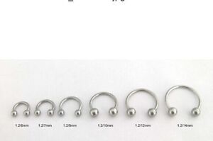 Captive Bead Ring Size Chart