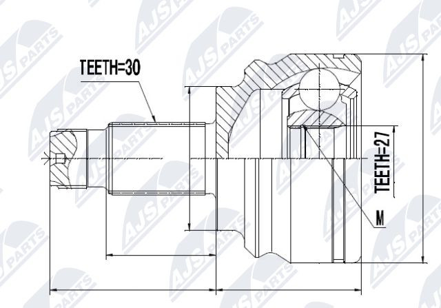 NPZ-BM-001 NTY Joint Kit, drive shaft for BMW