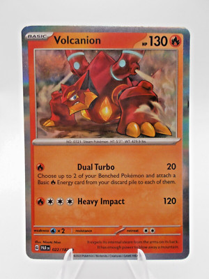 Volcanion 022/182 Sv04: Paradox Rift Pokémon TCG Holo Near Mint/Mint