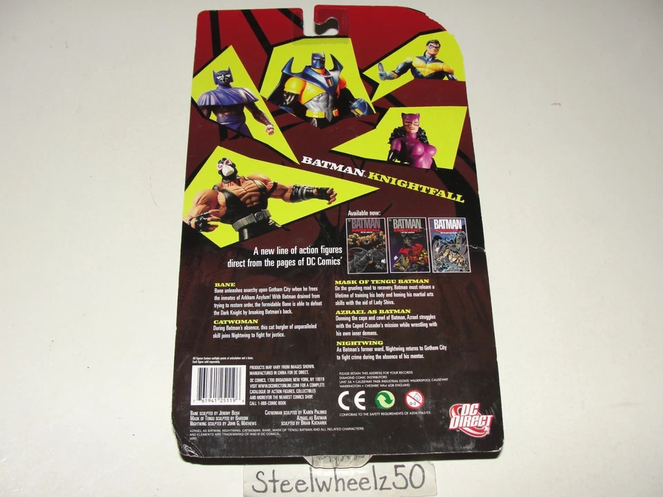 DC Direct Knightfall Azrael As Batman Action Figure 2006 Series 1 7" NEW On Card - Image 2 of 4