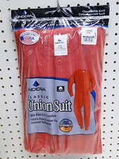 Men's Indera Mills Large Red Cotton Union Suit One Piece Long Underwear