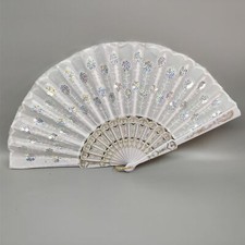New Chinese Hand held FAN Silk Folding Spanish Style Flower Dance Party Wedding