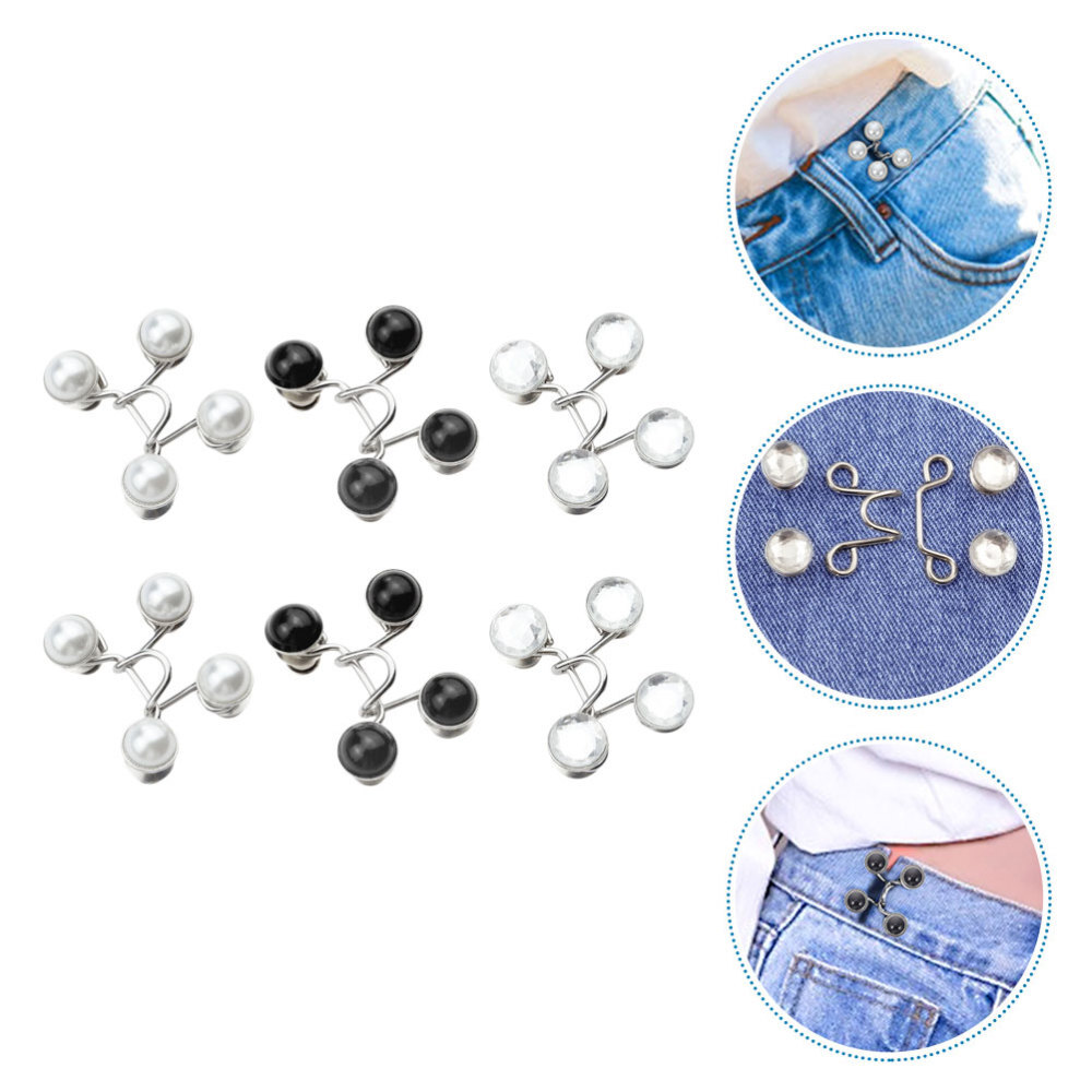 6 Sets Waist Buttons No Sew Needed Thin Buckles Women Replacement eBay