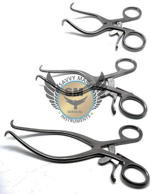 3 Pcs 3.5'', 5.5'', 7'' Sharp Instrument Gelpi Retractor Point Surgical Veterinary