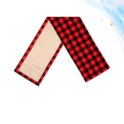 Karierten Tisch Rot Und Schwarz Plaid Tisch Runner Rot Schwarz Tisch - Bild 3 von 12