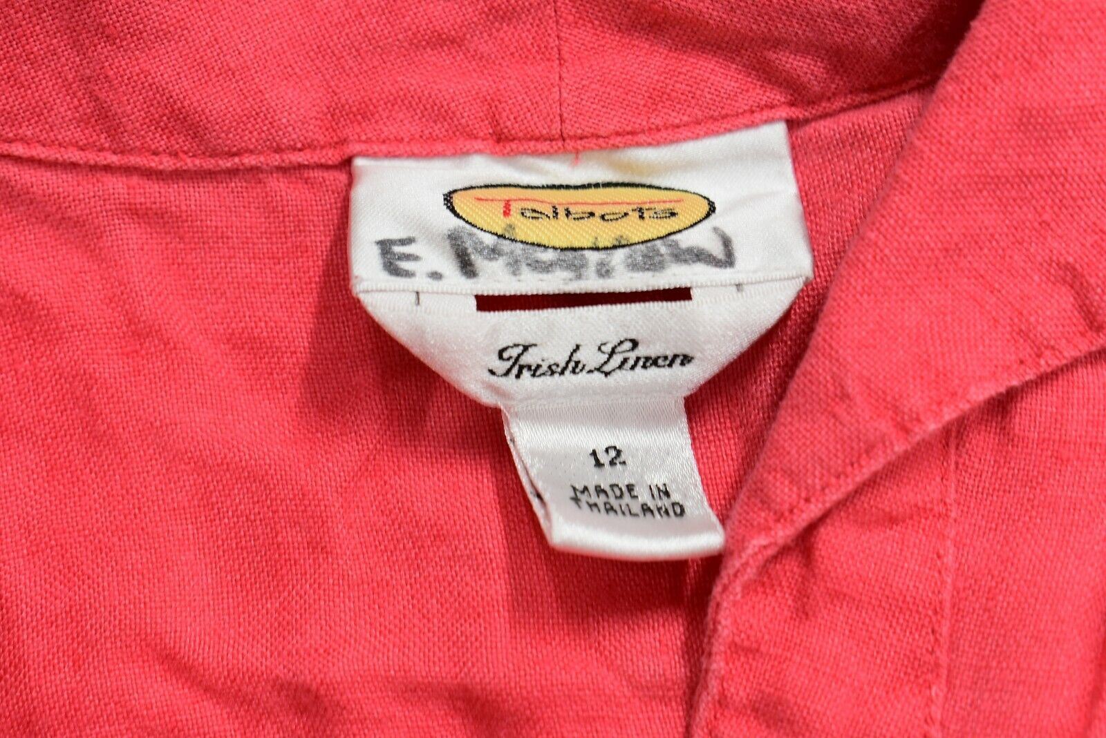 Talbots Womens Solid Red Long Sleeve Button Up Ir… - image 8