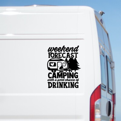 Weekend Forecast Aufkleber groß Wohnwagen Wohnmobil Camper Van LKW Decal