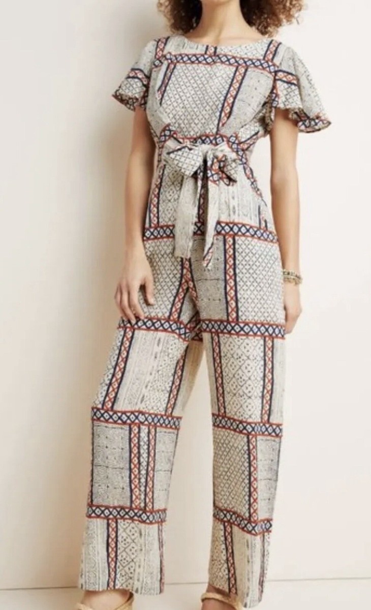 Anthropologie by Eva Franco JUMPSUIT サイズXSから Eva Franco Anthropologie Letizia Belted Jumpsuit Sz 2 XS | eBay