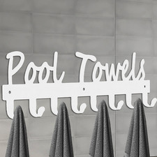 Pool Towel Hooks for Bathroom Wall Mount Towel Rack Towel Holder Carbon Steel Ha